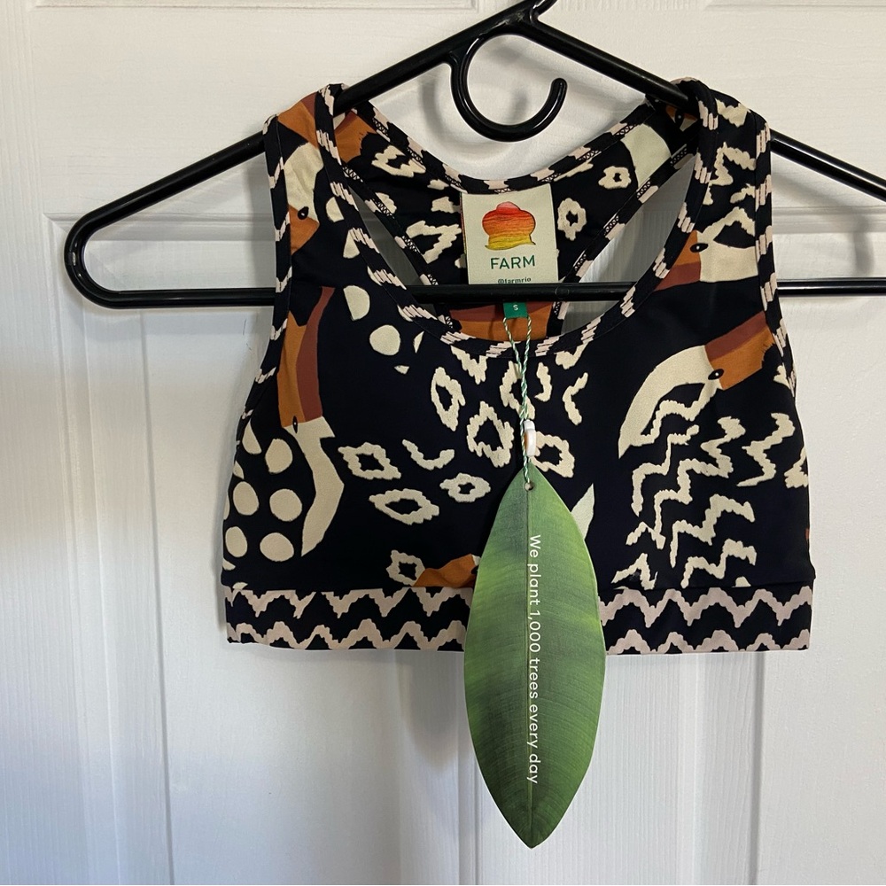NWT : FARM Rio Toucanissimo Sports Bra